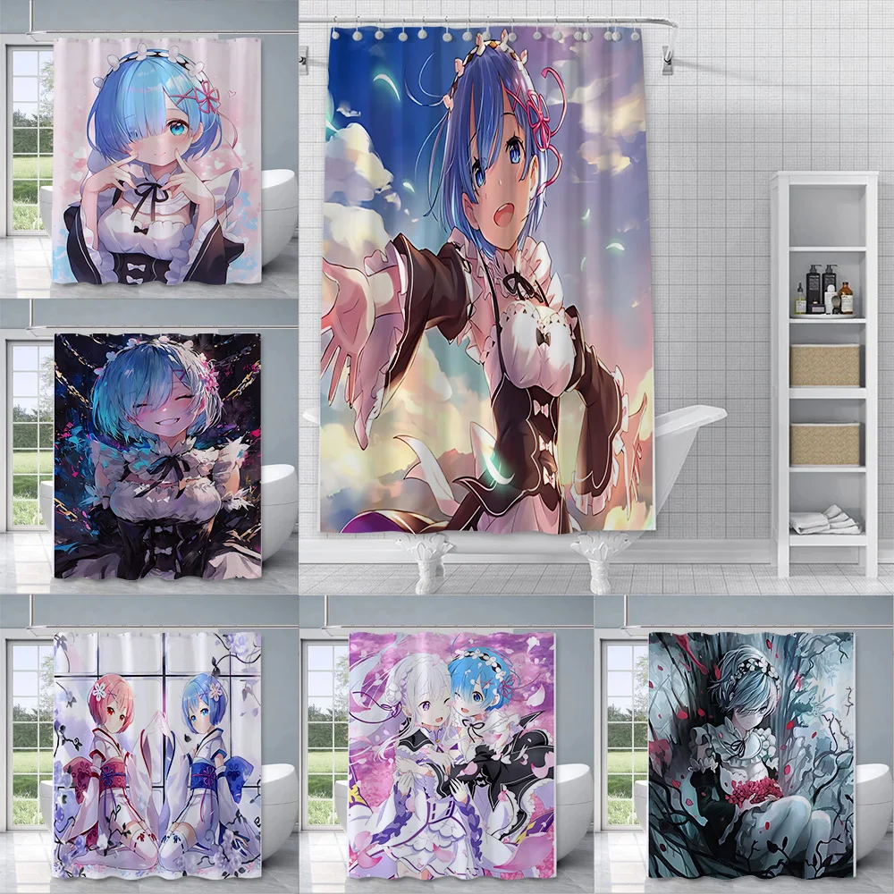 Shower Curtain Waterproof Poly - Home Bathroom Reno ulasan dan harga