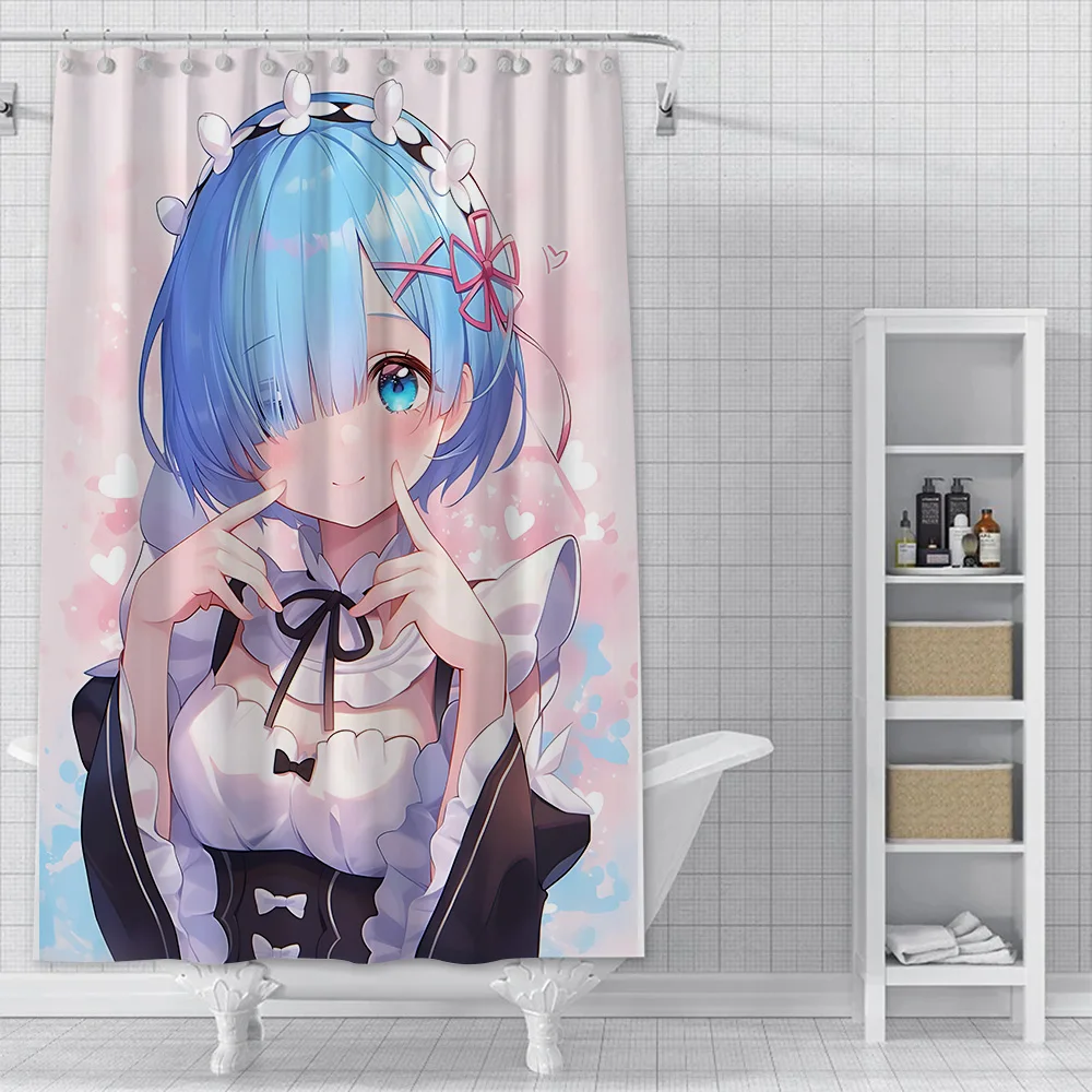 Shower Curtain Waterproof Poly - Home Bathroom Reno ulasan dan harga