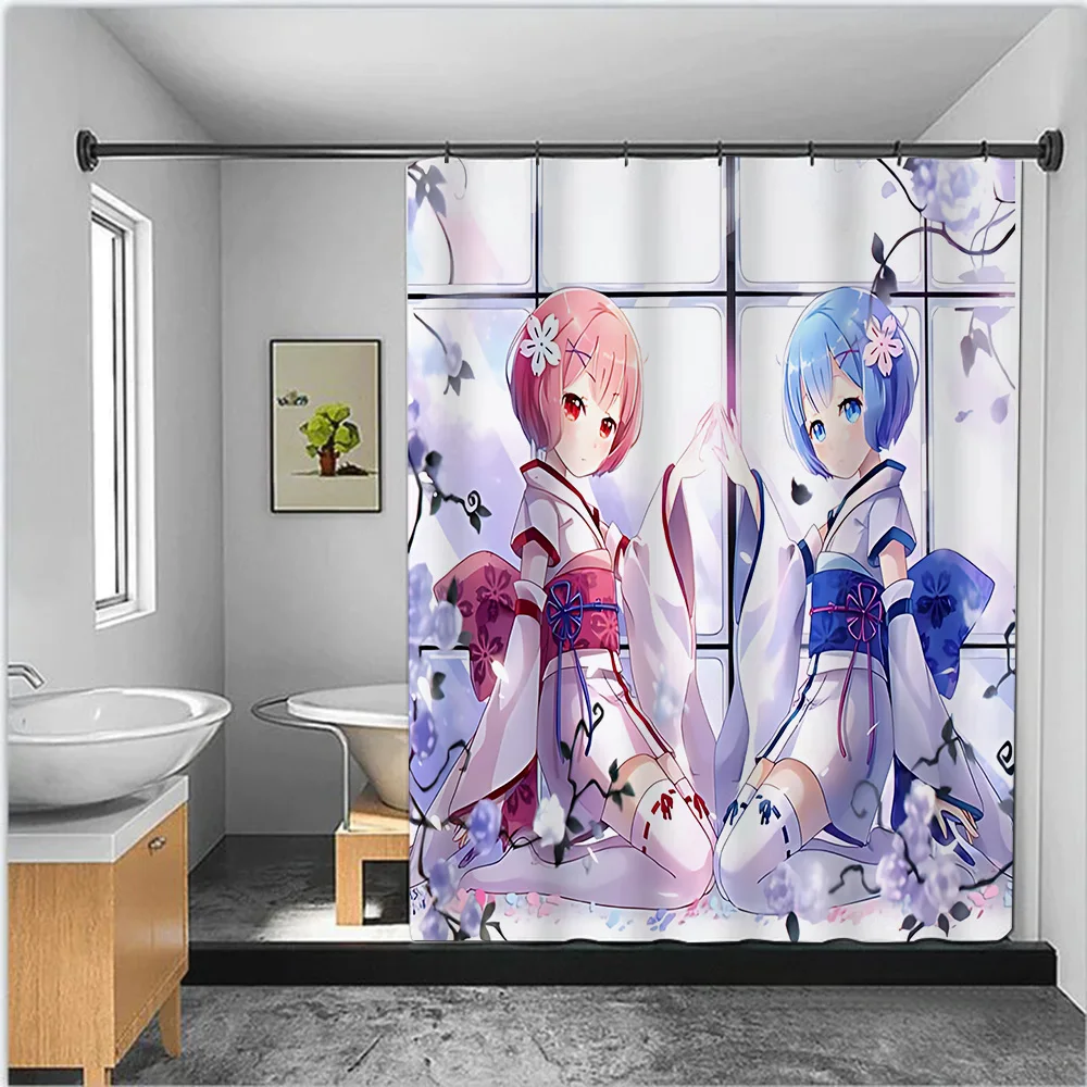 Shower Curtain Waterproof Poly - Home Bathroom Reno ulasan dan harga