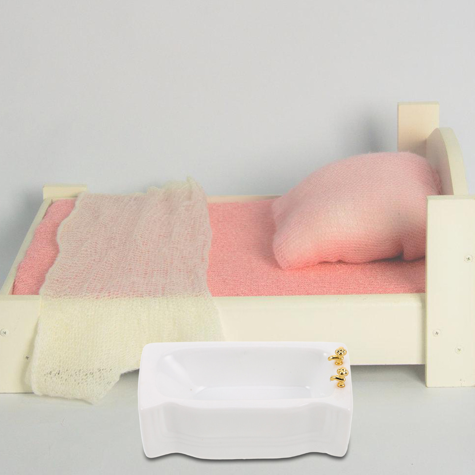 House Dollhouse Bathroom Decor - Home Bathroom Tub ulasan dan harga