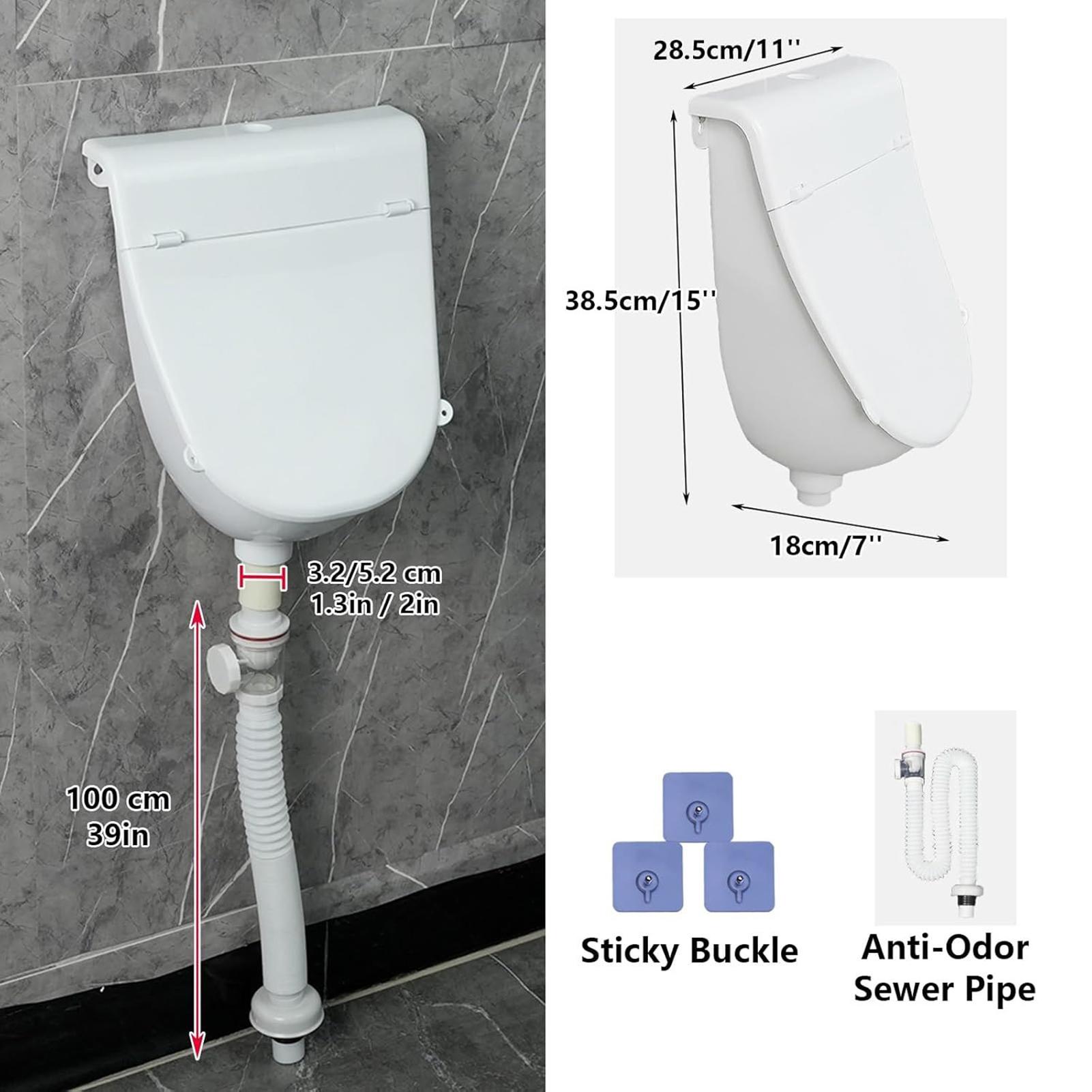 Wall Urinal with Lid Commercia - Home Bathroom With Urinal ulasan dan harga