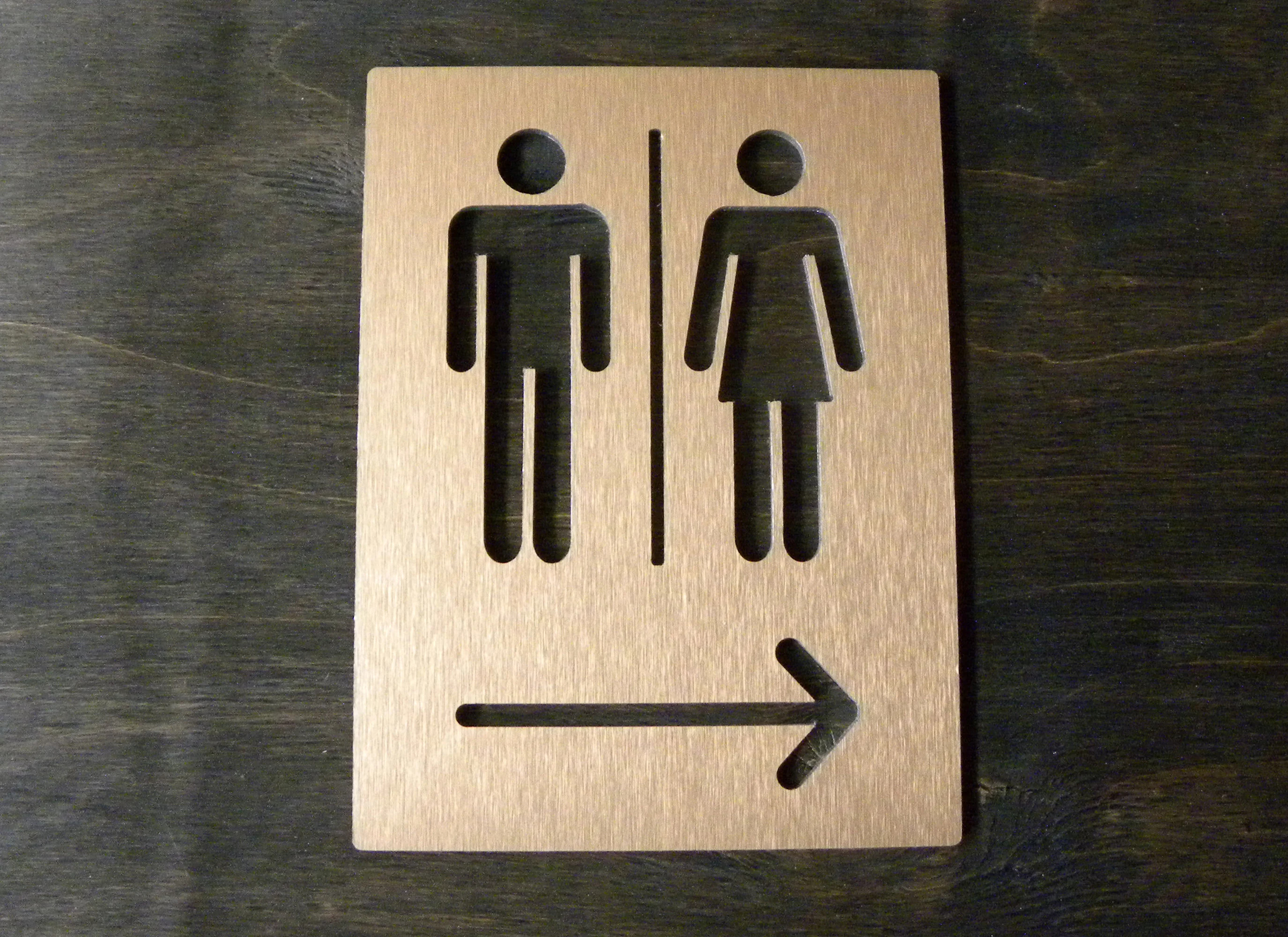 Aluminum Alloy Metal Black Gol - Home Bathroom Door Signs ulasan dan harga