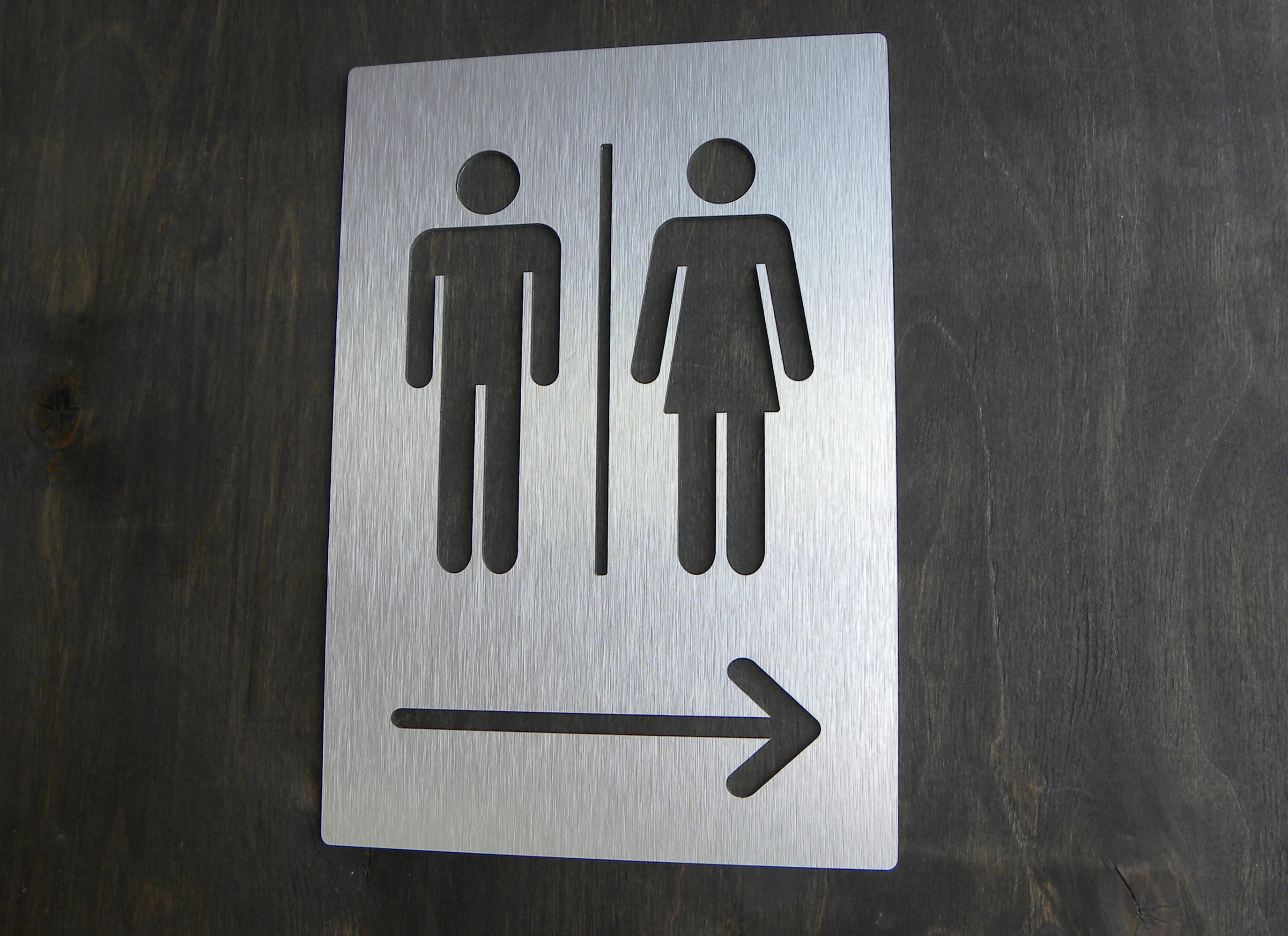Aluminum Alloy Metal Black Gol - Home Bathroom Door Signs ulasan dan harga