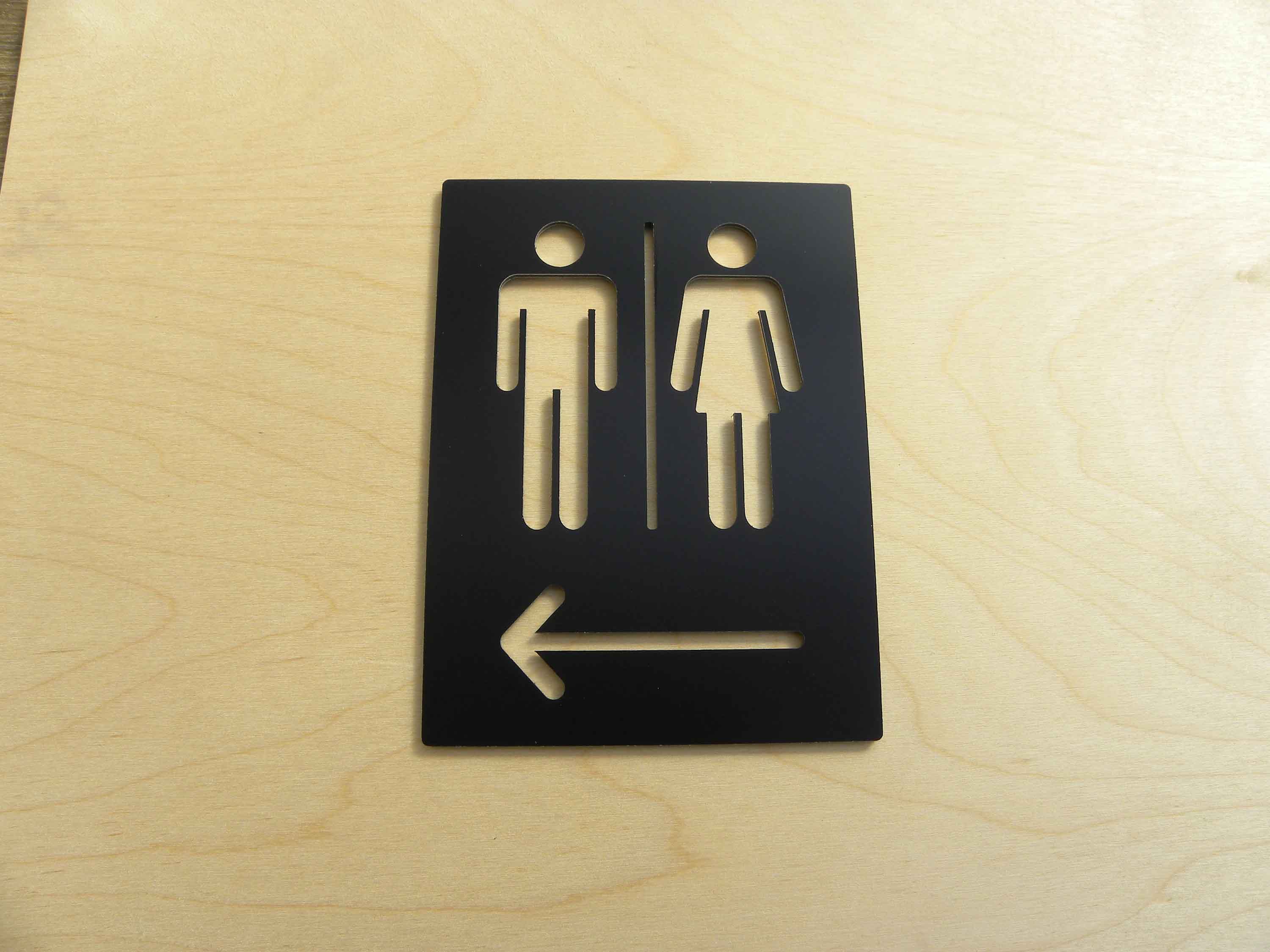 Aluminum Alloy Metal Black Gol - Home Bathroom Door Signs ulasan dan harga