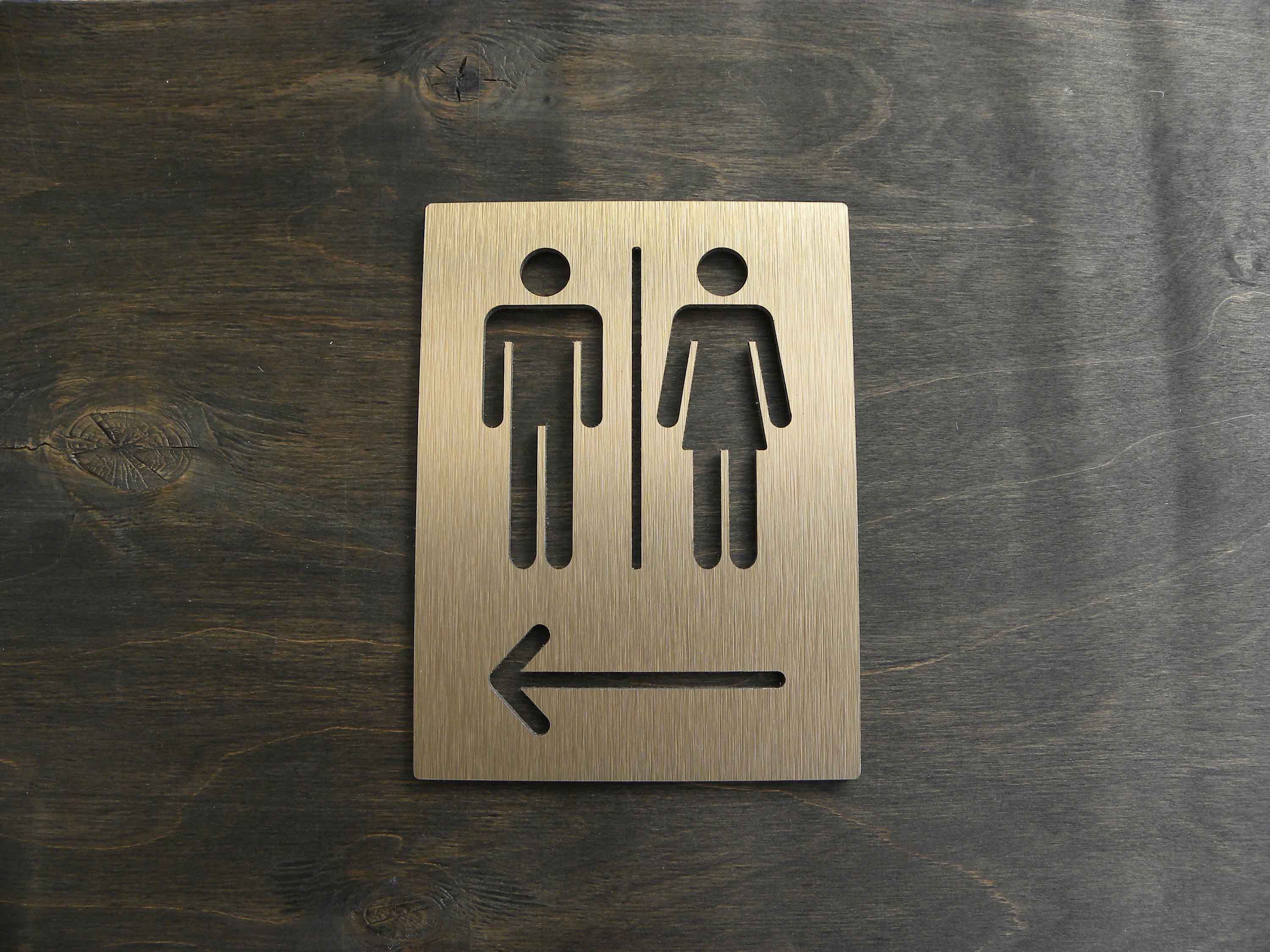 Aluminum Alloy Metal Black Gol - Home Bathroom Door Signs ulasan dan harga