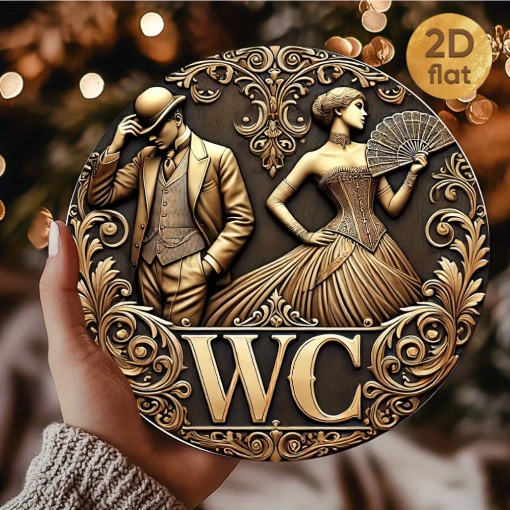 Vintage European Toilet Sign,  - Home Bathroom Door Signs ulasan dan harga