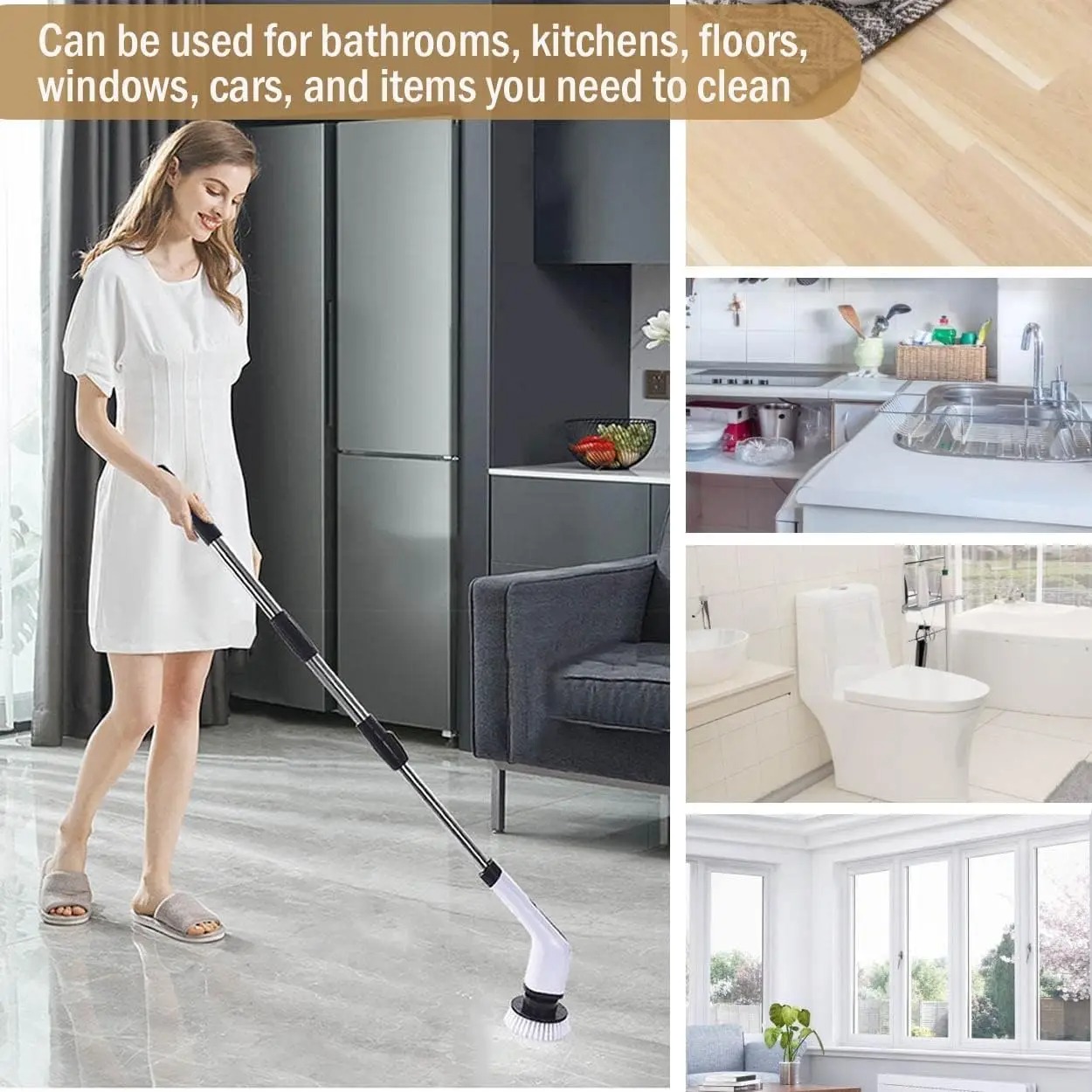 Cordless Electric Spin Scrubbe - Home Bathroom Cleaning Machine ulasan dan harga