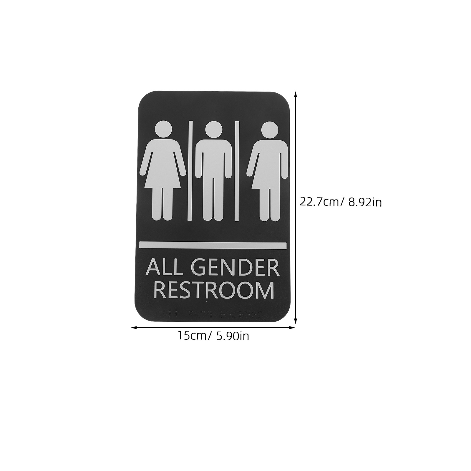 Unisex Restroom Sign Raised Te - Home Bathroom Door Signs ulasan dan harga