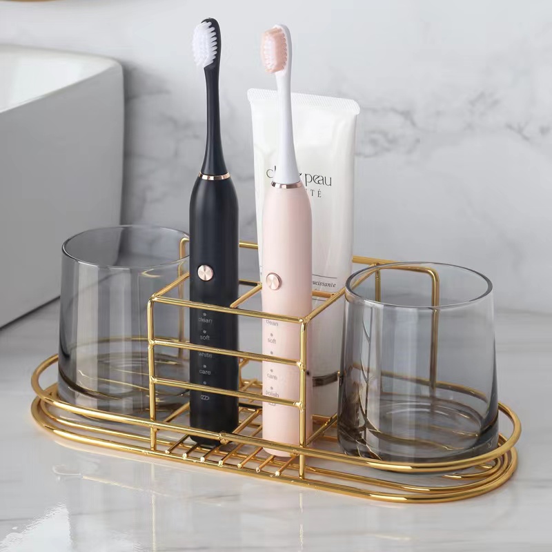 Gold Toothbrush Holder Shelf B - Toothbrush Holder Set ulasan dan harga