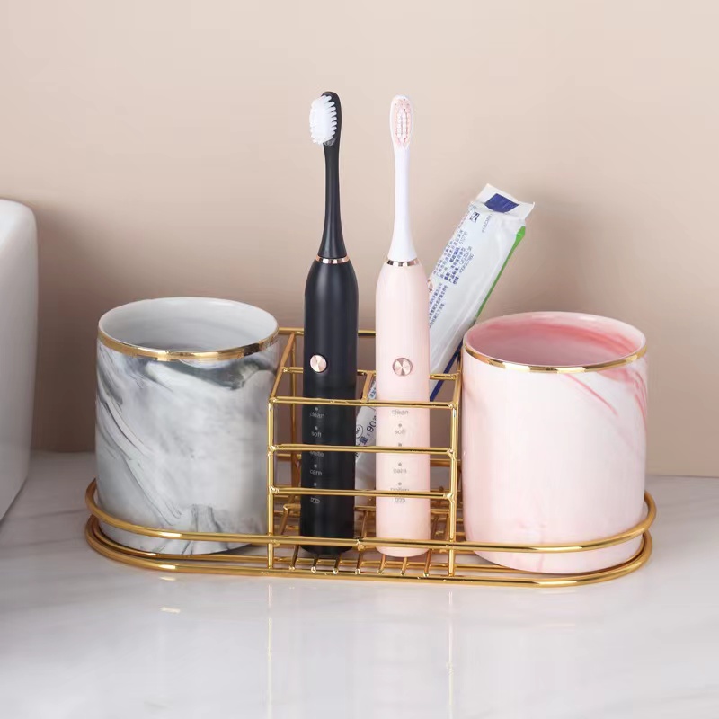 Gold Toothbrush Holder Shelf B - Toothbrush Holder Set ulasan dan harga