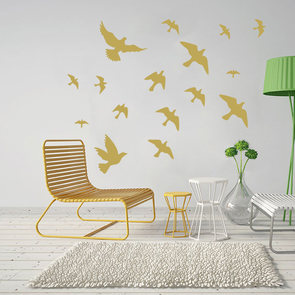 12Pcs/set Bird Wall Stickers H - Home Bathroom Floor Tiles ulasan dan harga