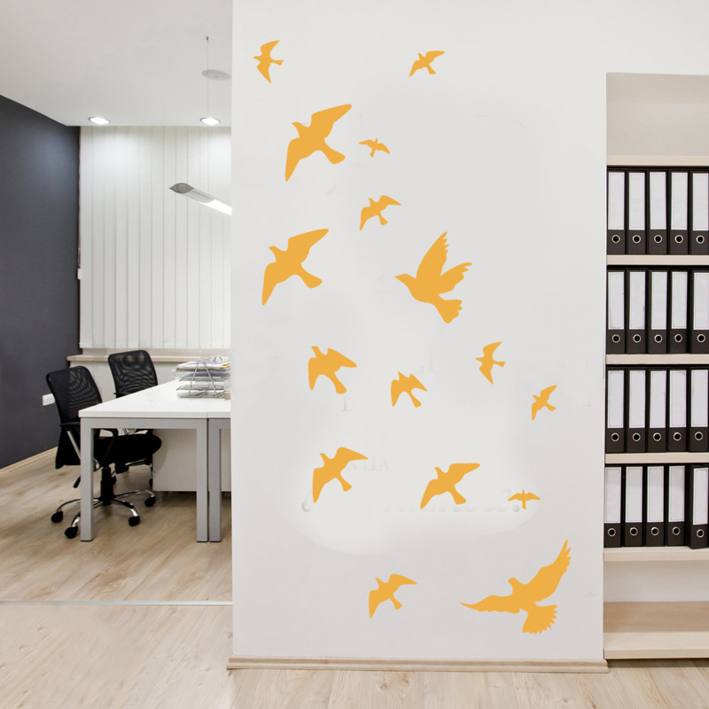 12Pcs/set Bird Wall Stickers H - Home Bathroom Floor Tiles ulasan dan harga