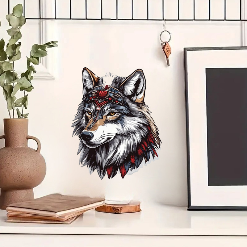 QT36# 1pc Cool Indian Wolf Sti - Home Bathroom Floor Tiles ulasan dan harga
