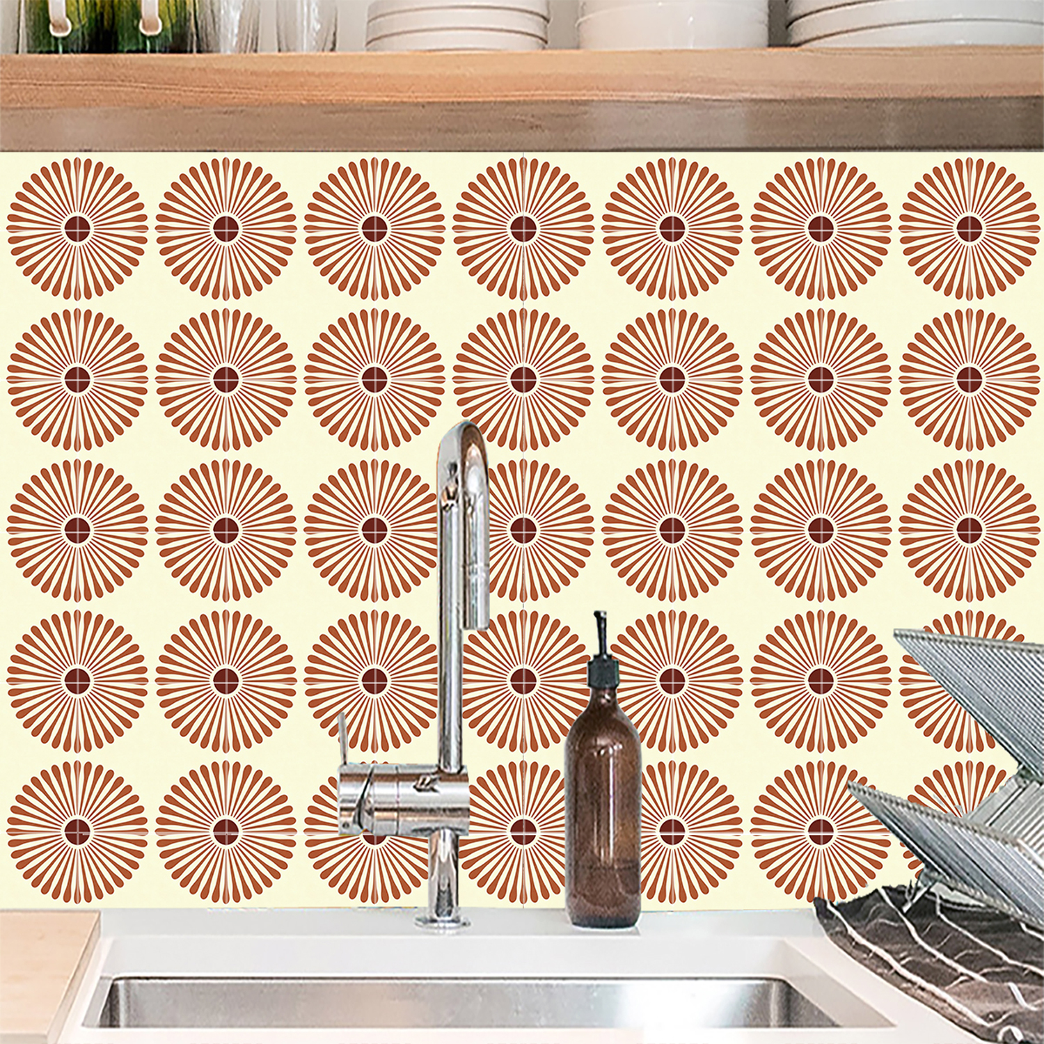 10pcs Japanese Chrysanthemum S - Home Bathroom Floor Tiles ulasan dan harga