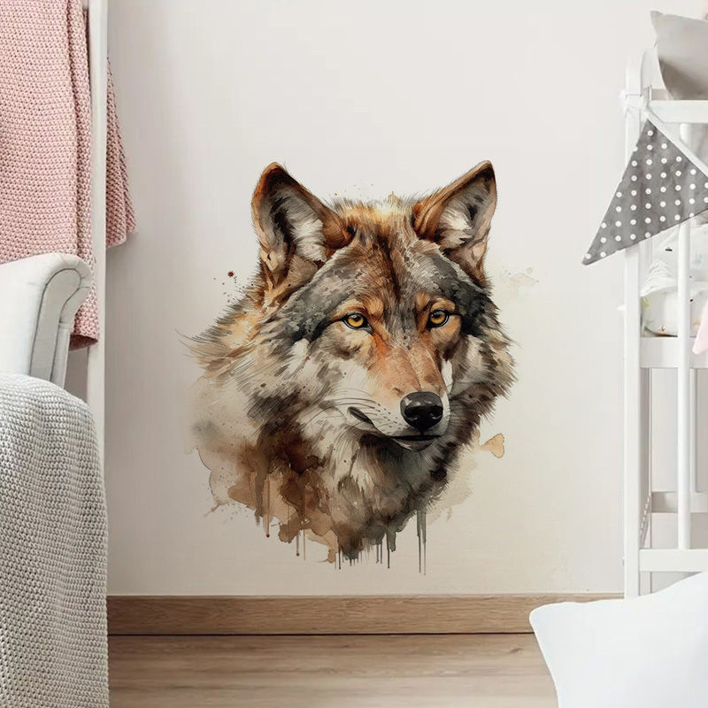 Wolf Wall Stickers, Toilet Sti - Home Bathroom Floor Tiles ulasan dan harga