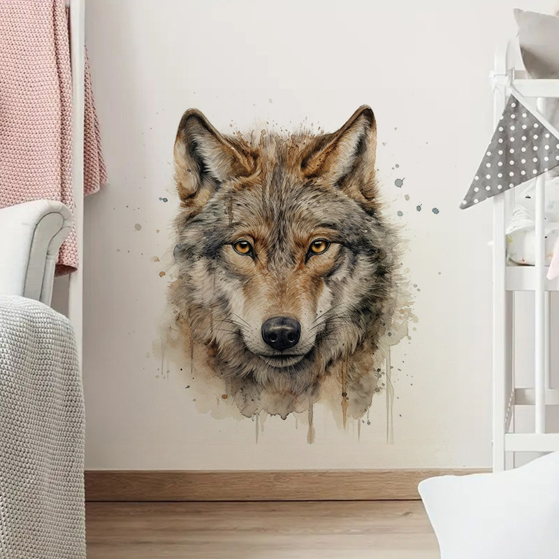 Wolf Wall Stickers, Toilet Sti - Home Bathroom Floor Tiles ulasan dan harga