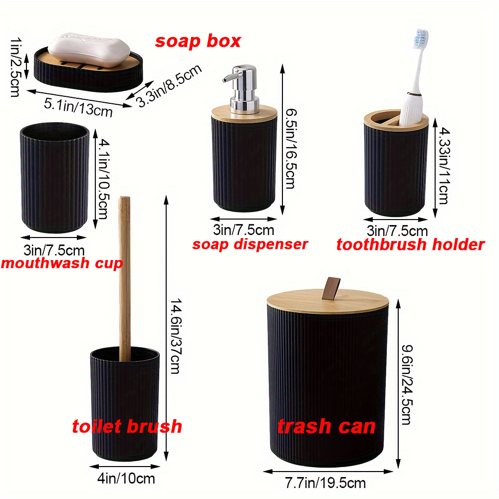 6-Piece Bathroom Set Daily Nec - Zara Home Bathroom Set ulasan dan harga