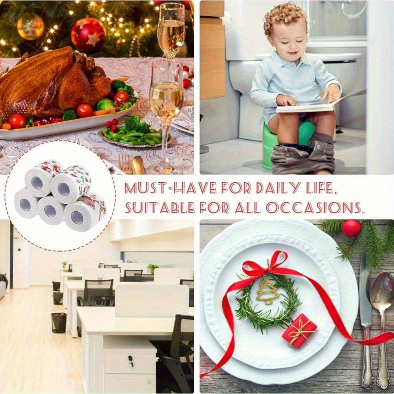 1/3pcs Christmas Toilet Paper  - Home Bathroom Paper Towels ulasan dan harga
