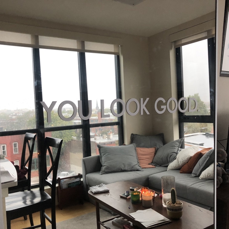 You Look Good Mirror Wall Stic - Home Bathroom Floor Tiles ulasan dan harga
