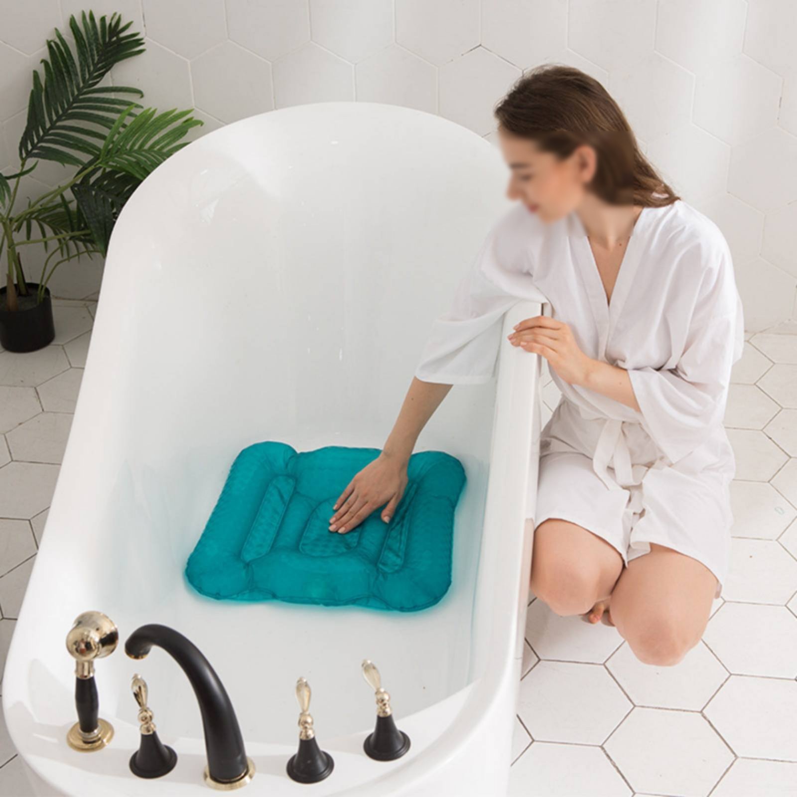 Bathtub Booster Pad Shimmery F - Bathtub Pillow Inflatable ulasan dan harga