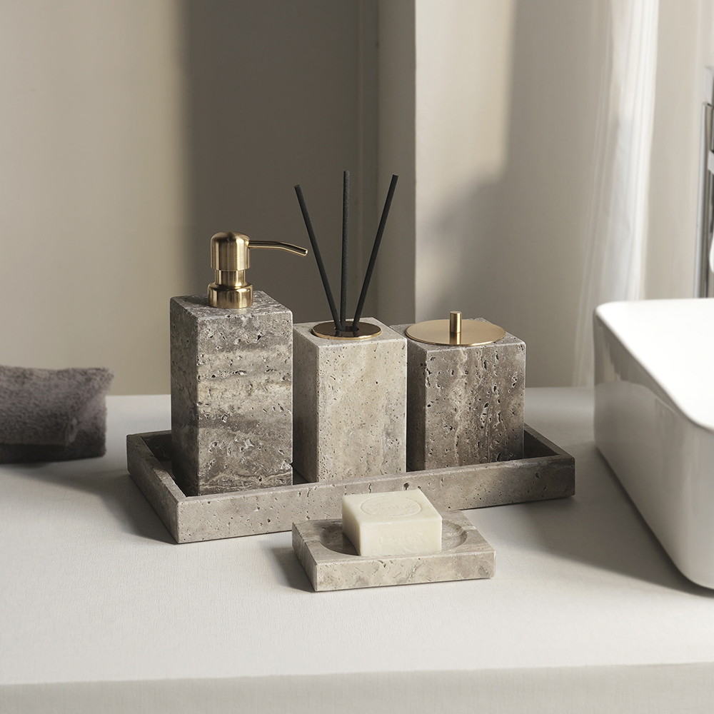 Grigio Travertino Bathroom Acc - Zara Home Bathroom Set ulasan dan harga