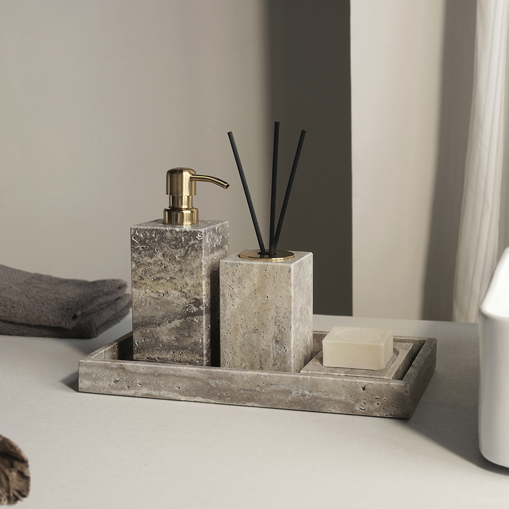 Grigio Travertino Bathroom Acc - Zara Home Bathroom Set ulasan dan harga