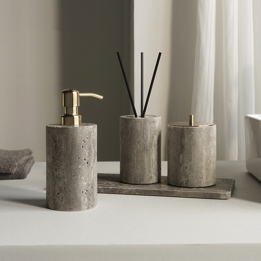 Grigio Travertino Bathroom Acc - Zara Home Bathroom Set ulasan dan harga