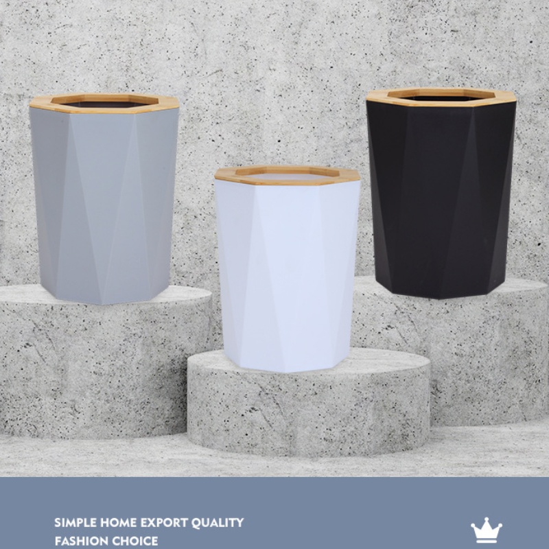 Hexagonal Plastic Bamboo Wood  - Zara Home Bathroom Set ulasan dan harga