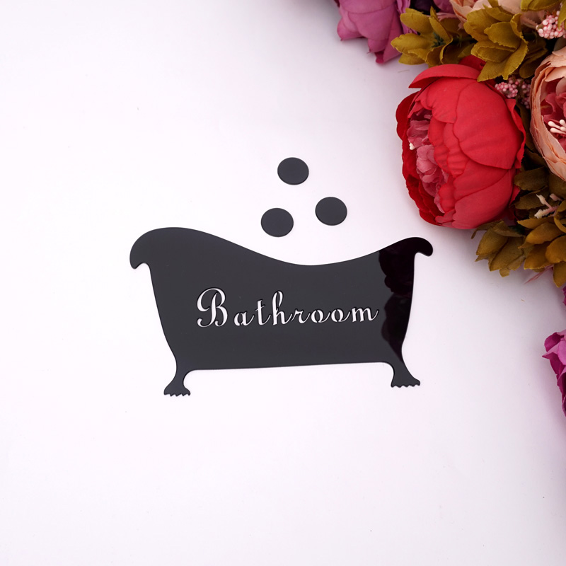 Bathroom Entrance Sign Acrylic - Home Bathroom Door Signs ulasan dan harga