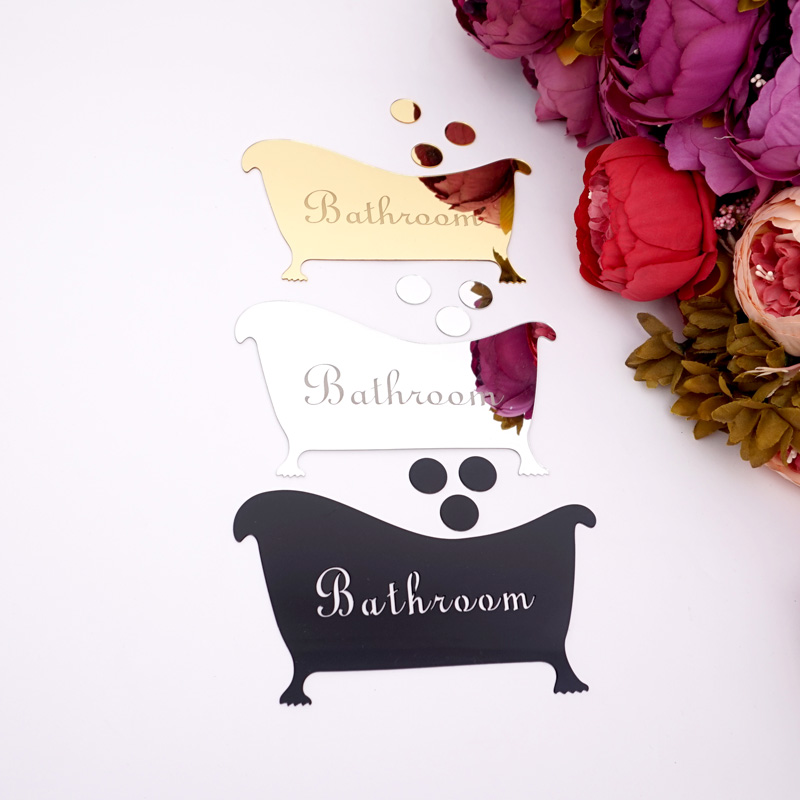 Bathroom Entrance Sign Acrylic - Home Bathroom Door Signs ulasan dan harga