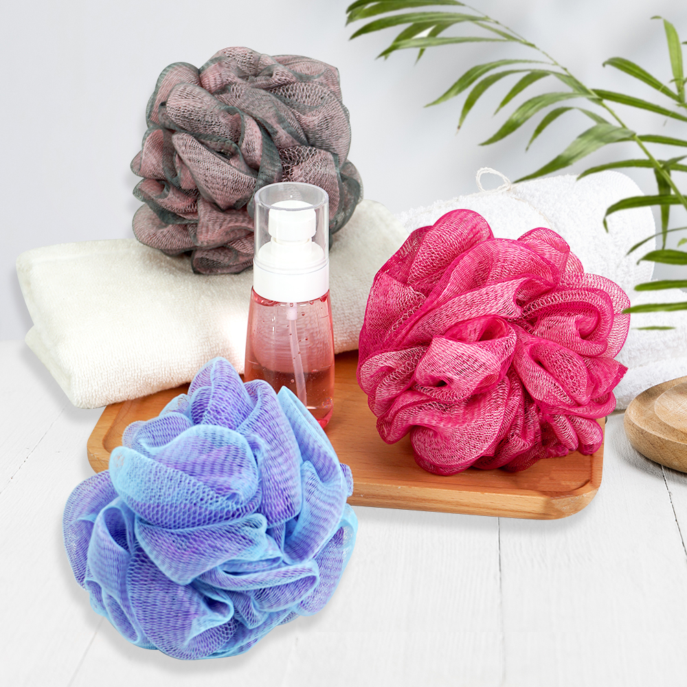 Shower Sponge Bath Ball Pouf S - Home Bathroom Cleaning Machine ulasan dan harga