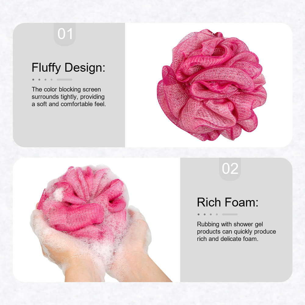 Shower Sponge Bath Ball Pouf S - Home Bathroom Cleaning Machine ulasan dan harga