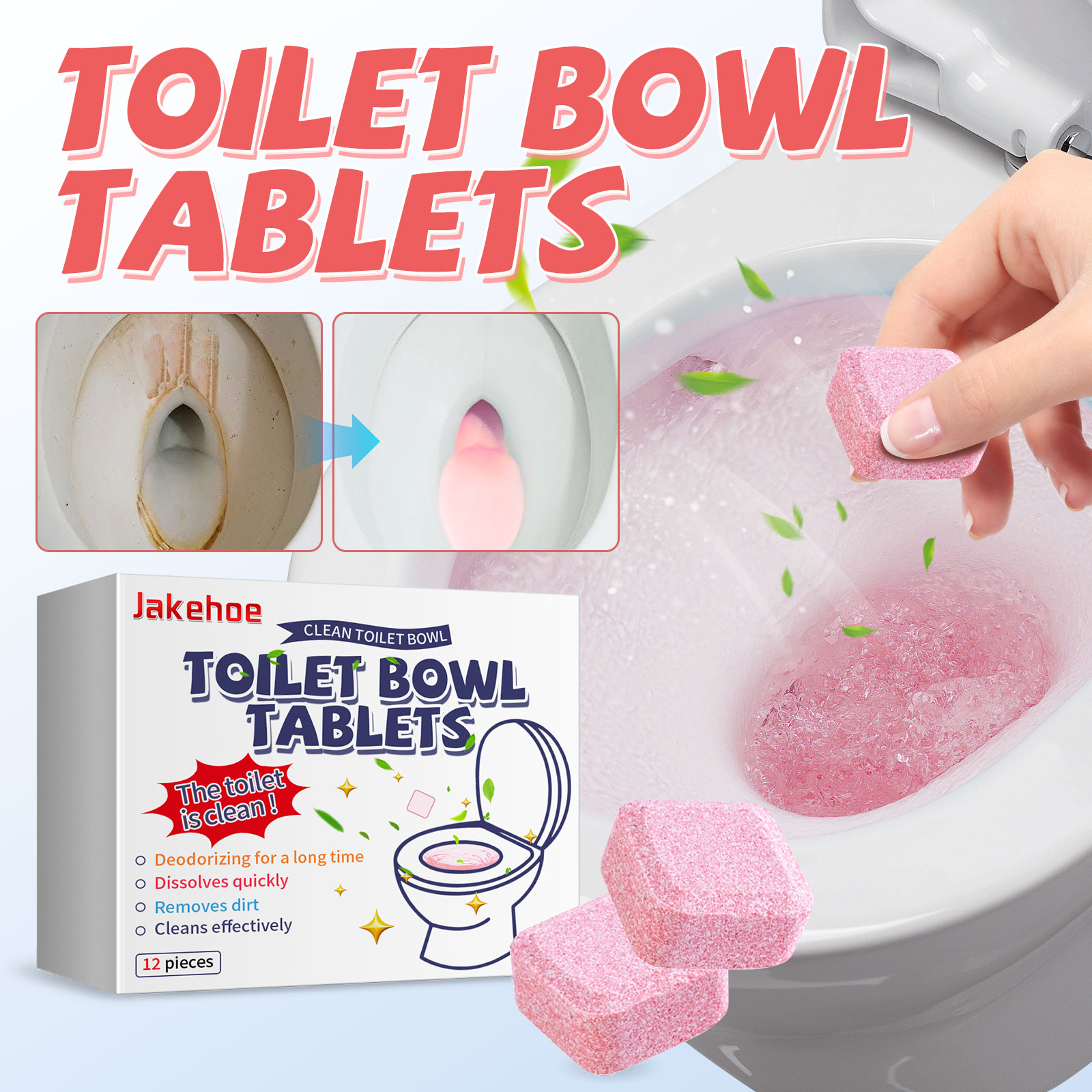12pcs Toilet Cleaning Tablet R - Home Bathroom With Urinal ulasan dan harga